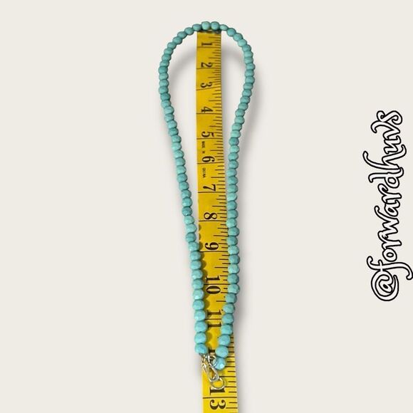 Bundle Sale 3 for $15 | Faceted Turquoise Bead Necklace - Picture 5 of 6
